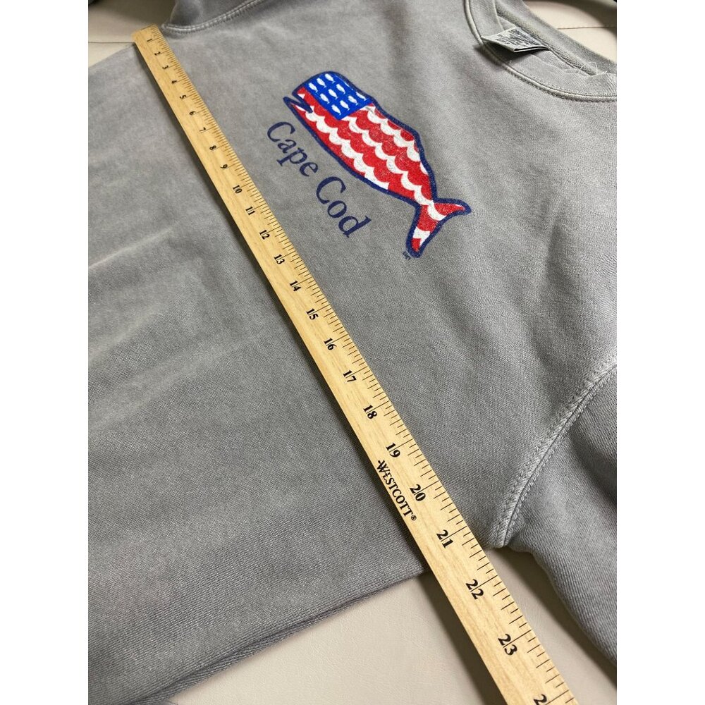 Comfort Colors Cape Cod Gray Sweatshirt Men Size Small Lounge Vacation Casual - Picture 5 of 16